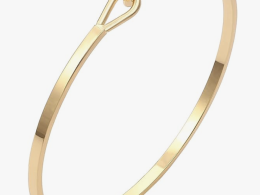 Gold Bar Bracelet for Women Simple Delicate Thin Cuff Bangle Hook Bracelet 18K Gold Plated Handmade Minimalist Jewelry